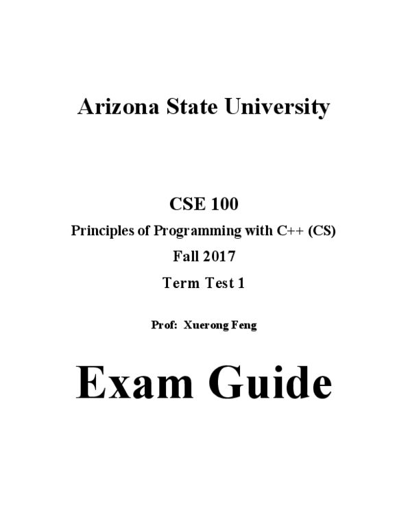 CSE 100 Final Final Exam (2/4) Fall 2017 OneClass