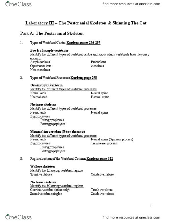 ZOOL325 Lecture Notes - Lecture 2: Plantigrade, Humerus, Pubic Symphysis thumbnail