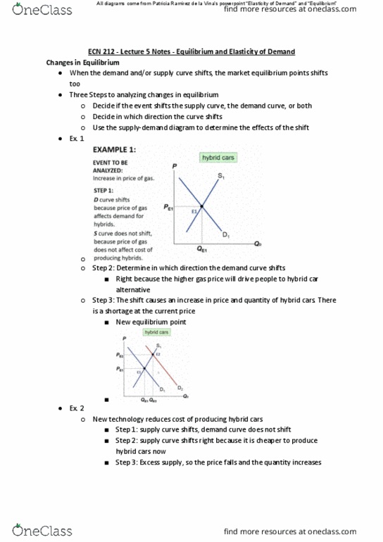 ECN 212 Lecture Notes - Lecture 5: Equilibrium Point, Economic Equilibrium, Demand Curve thumbnail