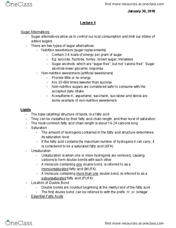 HLSC 2P92 Lecture Notes - Lecture 4: Low-Density Lipoprotein, Isoleucine, Bone Remodeling thumbnail