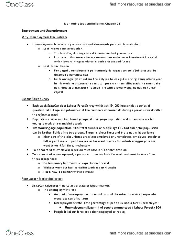 Economics 1022A/B Lecture Notes - Lecture 2: Frictional Unemployment, Typewriter, Structural Unemployment thumbnail