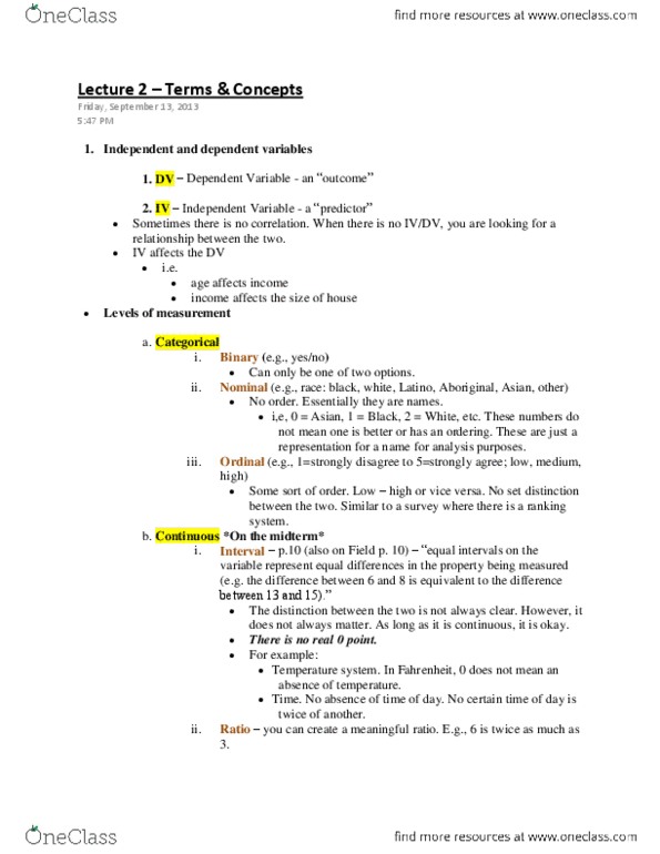 SOC280 Lecture Notes - Lecture 2: Confounding thumbnail