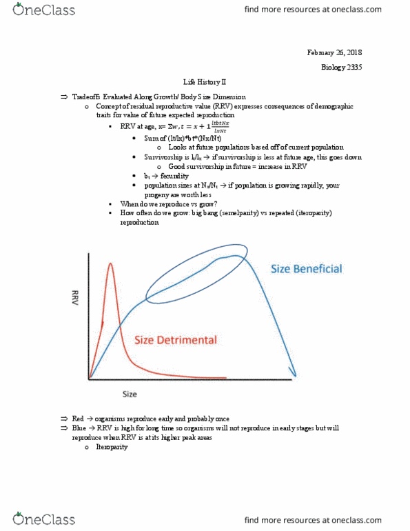 BIOL 2335 Lecture Notes - Lecture 14: Frequency Distribution, Semelparity And Iteroparity, Big Bang thumbnail