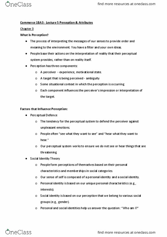 COMMERCE 1BA3 Lecture Notes - Lecture 5: Gary Johns, Chief Operating Officer, Central Tendency thumbnail