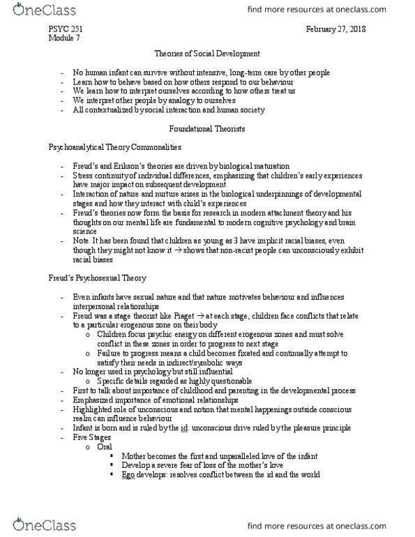 PSYC 251 Lecture Notes - Lecture 7: Operant Conditioning, Protective Factor, Tantrum thumbnail