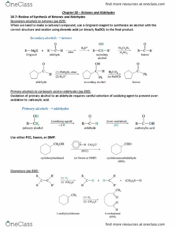 CHEM 242 Chapter Notes - Chapter 18: Diisobutylaluminium Hydride, Peroxy Acid, Equilibrium Constant thumbnail