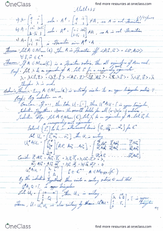 MATH235 Lecture 47: MATH235 Lecture Notes 47 thumbnail