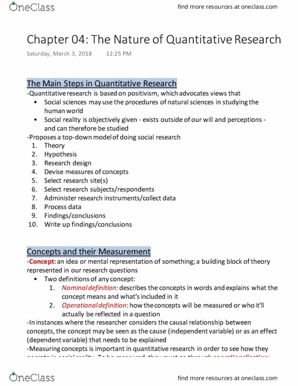 SOCPSY 2K03 Chapter Notes - Chapter 4: Face Validity, Factor Analysis, Concurrent Validity thumbnail