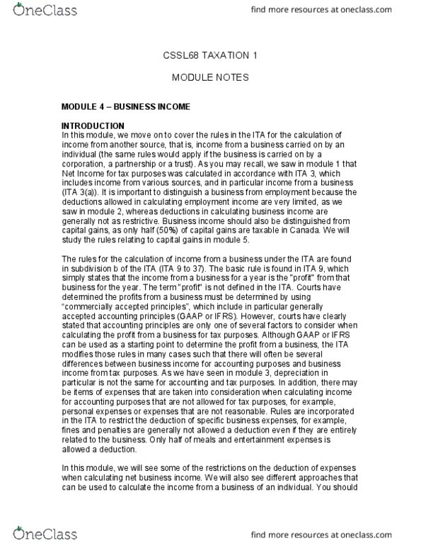 ACCT-224 Lecture 4: Module 4 - Business Income(2) thumbnail