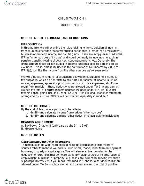 ACCT-224 Lecture Notes - Lecture 6: Savings Account, Canada Pension Plan, Income Splitting thumbnail