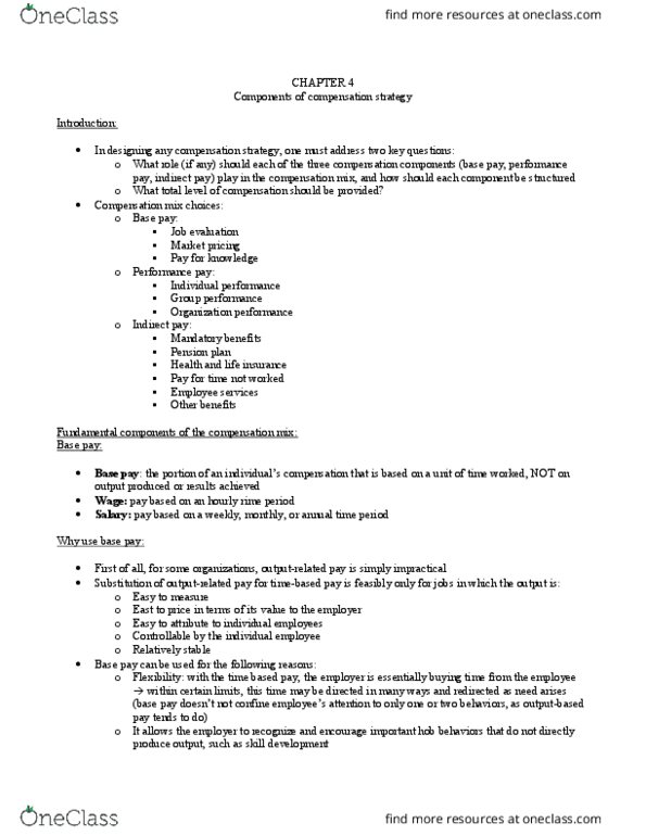 HRM303 Chapter Notes - Chapter 4: Specific Performance, Capital Intensity, Piece Work thumbnail