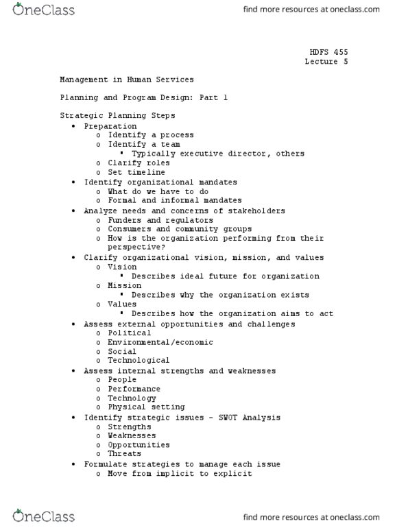 HD FS 455 Lecture Notes - Lecture 5: Swot Analysis, Apache Hadoop thumbnail