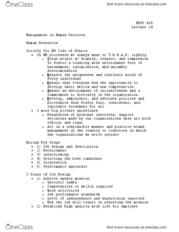 HD FS 455 Lecture Notes - Lecture 14: Cover Letter, Job Design, Apache Hadoop thumbnail