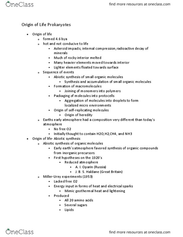 LIFE 121 Lecture Notes - Lecture 12: Archaea, Mitosis, Virulence Factor thumbnail