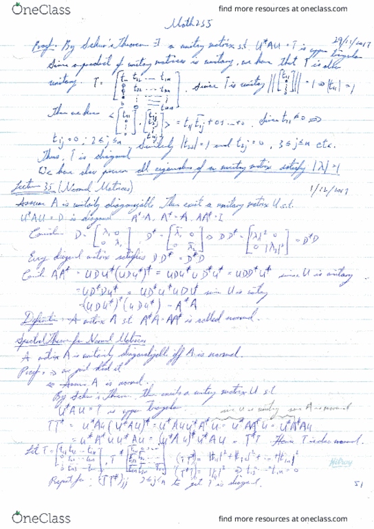 MATH235 Lecture 49: MATH235 Lecture Notes 49 thumbnail