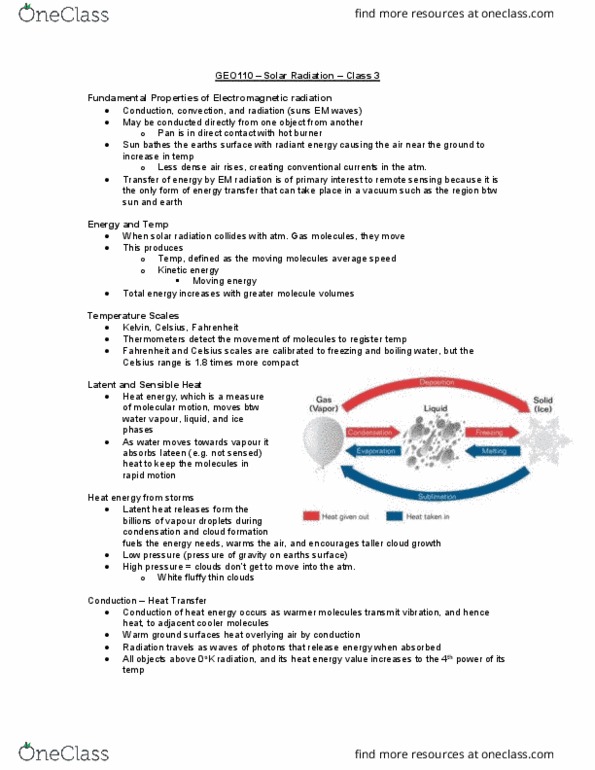 GEO 110 Lecture Notes - Lecture 3: Endangerment, Electromagnetic Spectrum, 13 Minutes thumbnail