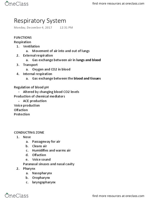 APK 3110C Lecture 4: Respiratory System thumbnail