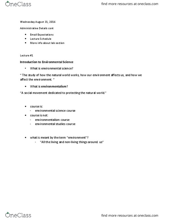 EVPP 108 Lecture Notes - Lecture 1: Ecosystem Services thumbnail