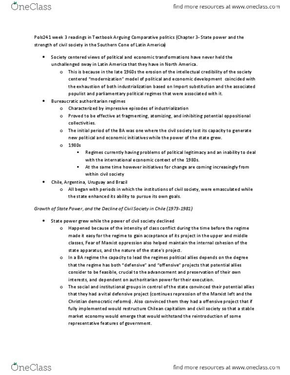 POLS 241 Lecture Notes - Lecture 3: Capital Accumulation, Unintended Consequences, Comparative Politics thumbnail