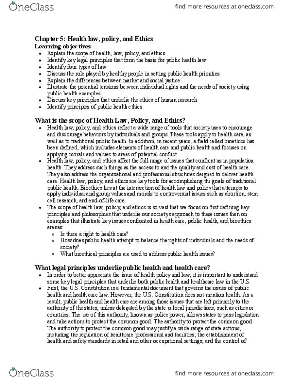 PUBH 1101 Lecture Notes - Lecture 5: Environmental Health, Informed Consent, World Health Organization thumbnail