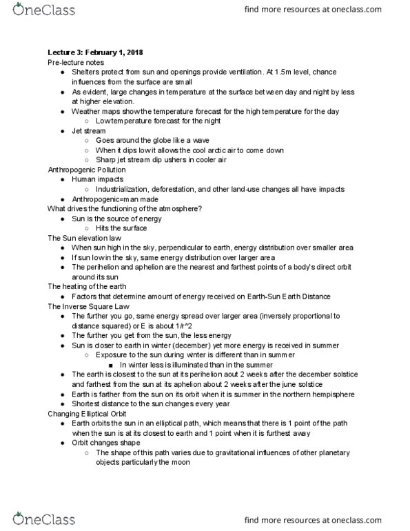 AOSC 200 Lecture Notes - Lecture 3: Axial Tilt, Copernican Revolution, Jet Stream thumbnail