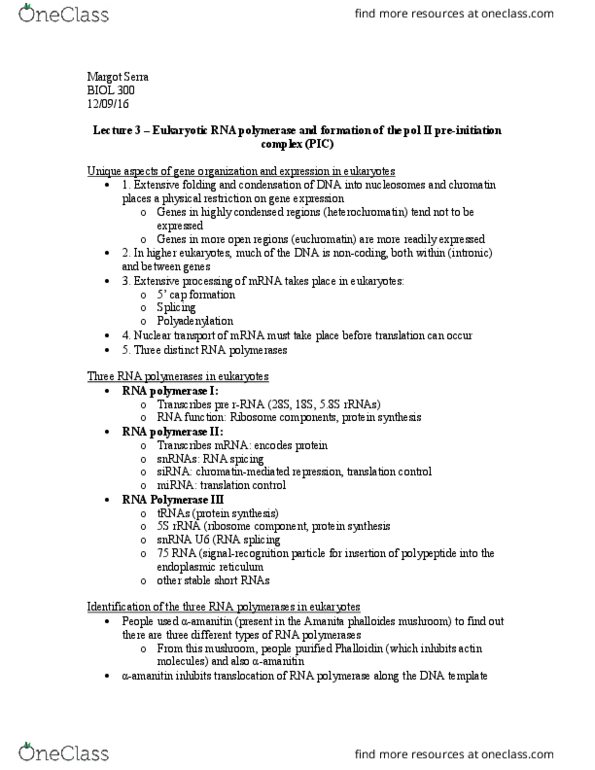 BIOL 300 Lecture Notes - Lecture 3: Tata Box, Nucleic Acid Thermodynamics, Helicase thumbnail