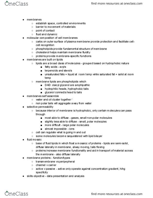 BIOL 1105 Lecture Notes - Lecture 5: Phagocytosis, Null Hypothesis, Lipid Bilayer thumbnail