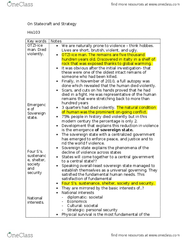 HIS103Y1 Lecture : HIS103 1. On Statecraft and Strategy.doc thumbnail