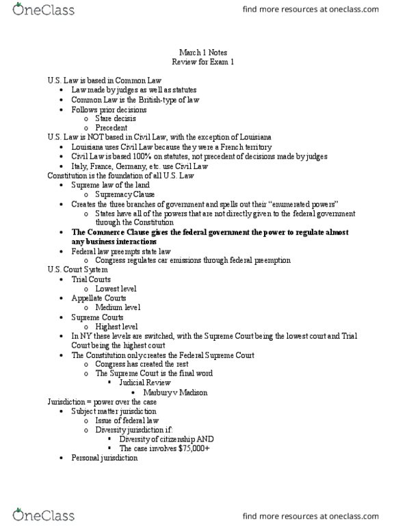 ACCT350 Lecture Notes - Lecture 7: Personal Injury, Trial, Summary Judgment thumbnail