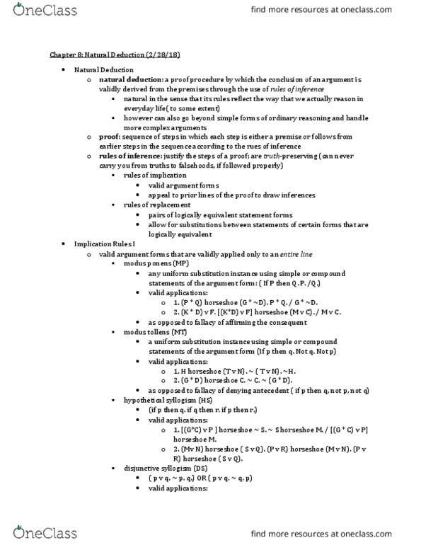 PHIL 3 Lecture Notes - Lecture 11: Thanetian, Modus Tollens, Modus Ponens thumbnail