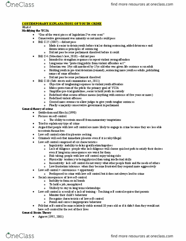 SOC 3710 Lecture Notes - Lecture 6: Child Neglect, White-Collar Crime, Interpersonal Relationship thumbnail