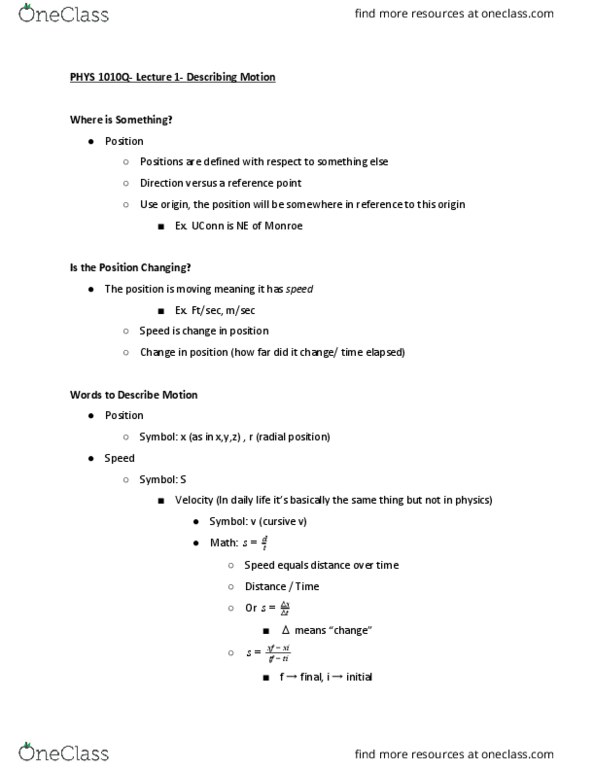 PHYS 1010Q Lecture Notes - Lecture 1: University Of Manchester thumbnail