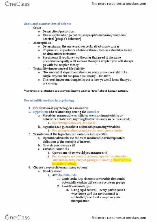 PSYCH 110 Lecture Notes - Lecture 2: External Validity, Meta-Analysis, Informed Consent thumbnail