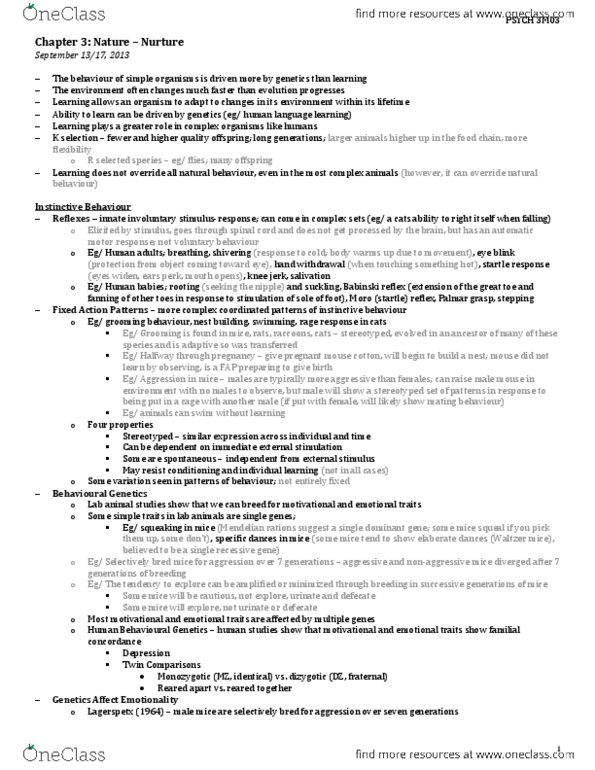 PSYCH 3M03 Lecture Notes - Reinforcement, Nucleus Accumbens, Piggy Bank thumbnail