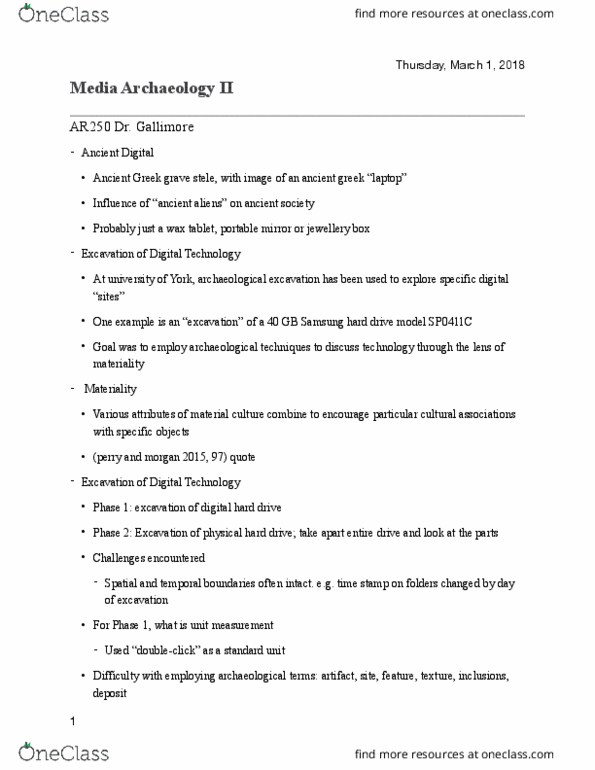 AR250 Lecture Notes - Lecture 13: Harris Matrix, Adding Machine, Eniac thumbnail