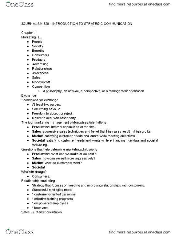 JOUR 320 Lecture Notes - Lecture 14: Virtue Ethics, Strategic Planning, Subculture thumbnail