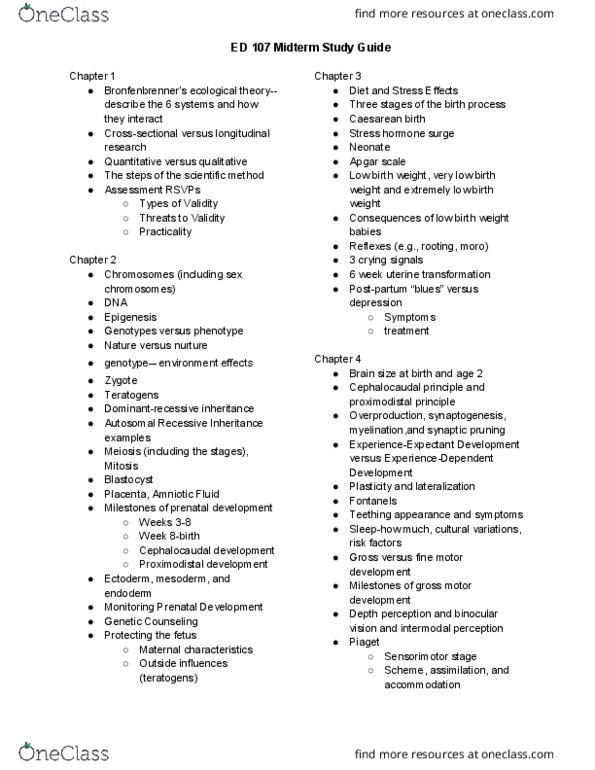 EDUC 107 Lecture Notes - Lecture 5: Social Emotions, Intersubjectivity, Object Permanence thumbnail