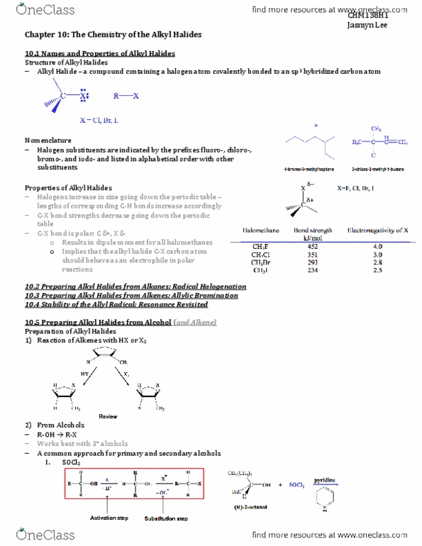 CHM136H1 Chapter Notes - Chapter 10: Leaving Group, Tetrahydrofuran, Group 2 Organometallic Chemistry thumbnail