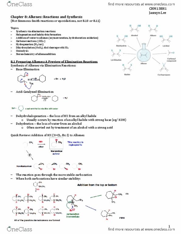 CHM136H1 Chapter Notes - Chapter 8: Peroxy Acid, Dichlorocarbene, Chloroform thumbnail