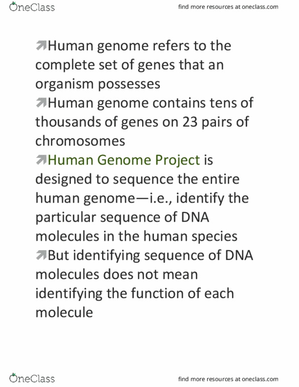 PSYC 2600 Lecture Notes - Lecture 4: Human Genome Project, Human Genome thumbnail
