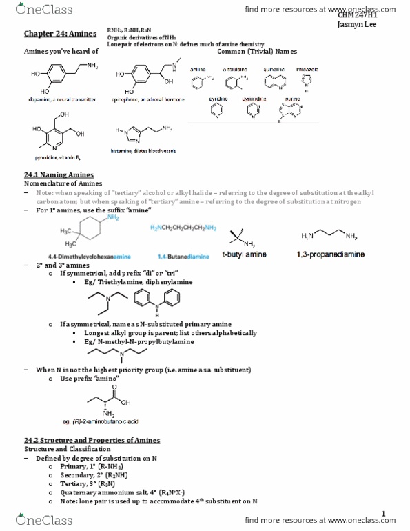 CHM247H1 Chapter Notes - Chapter 24: Alkane, Coupling Reaction, Bromine thumbnail