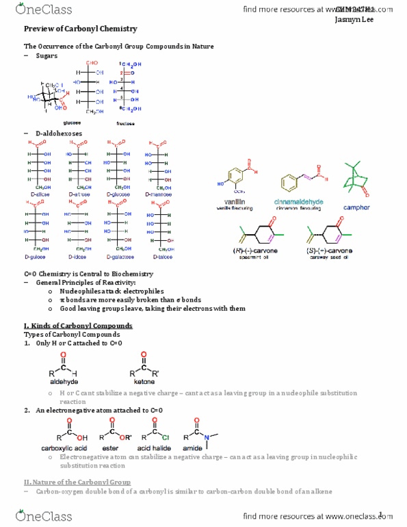 CHM247H1 Chapter Notes - Chapter 19: Protic Solvent, Phosphorane, Sodium Hydroxide thumbnail