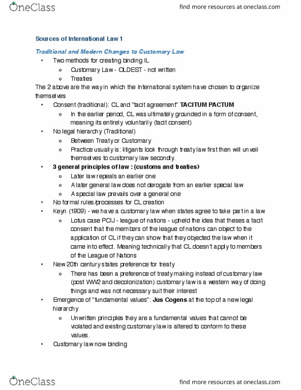 POLI 483 Lecture Notes - Lecture 4: Crystallization, United Nations General Assembly, Geneva Conventions thumbnail