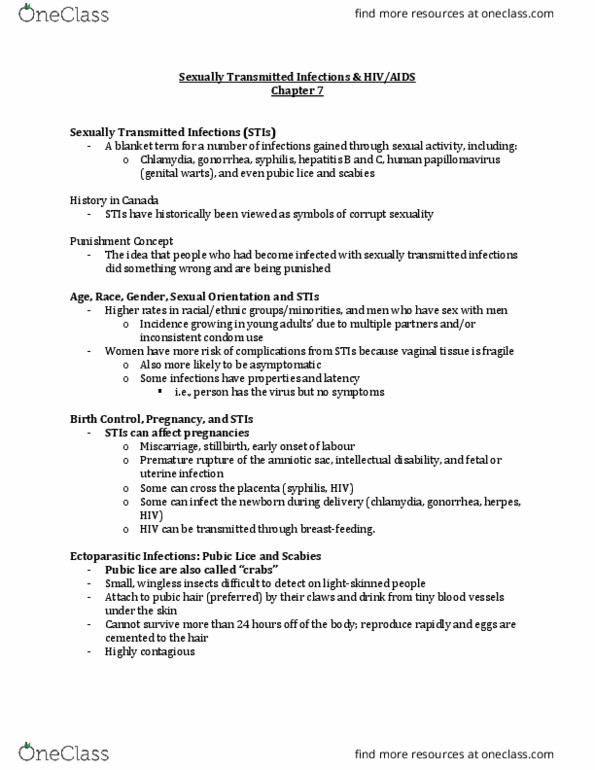 PSYC 250 Lecture Notes - Lecture 6: Congenital Syphilis, Cervical Cancer, Sarcoma thumbnail
