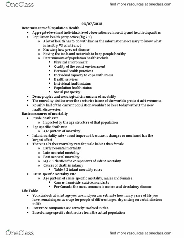 SOC312H1 Lecture Notes - Lecture 7: Degenerative Disease, Polio Vaccine, Epidemiological Transition thumbnail