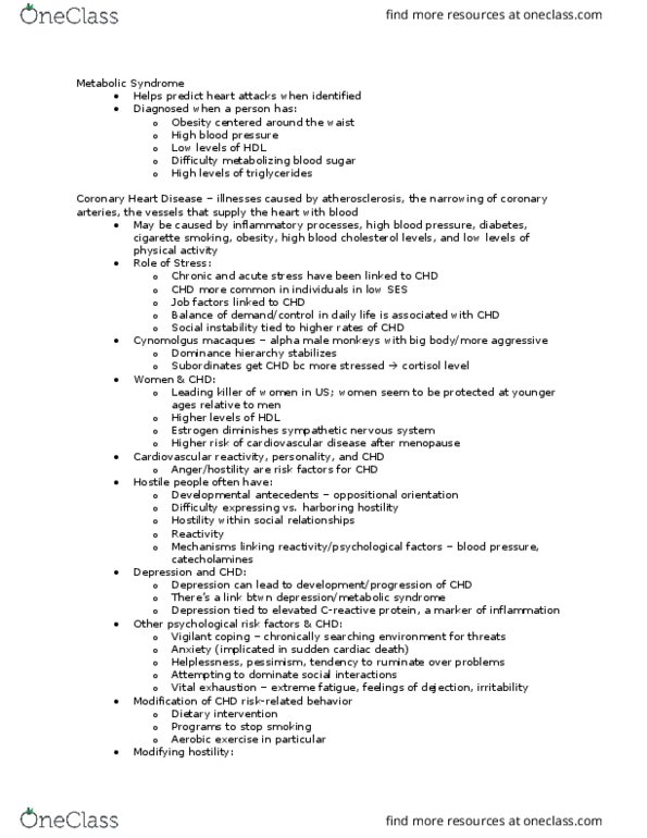 PSYCH 4800 Chapter Notes - Chapter 13: Prazosin, Immune System, Caffeine thumbnail