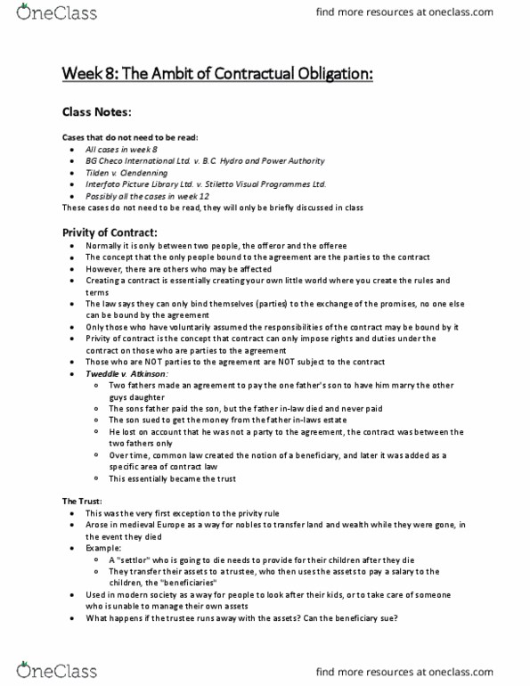 LAWS 3003 Lecture Notes - Lecture 8: Puffery, London Drugs, Horizon Travel thumbnail