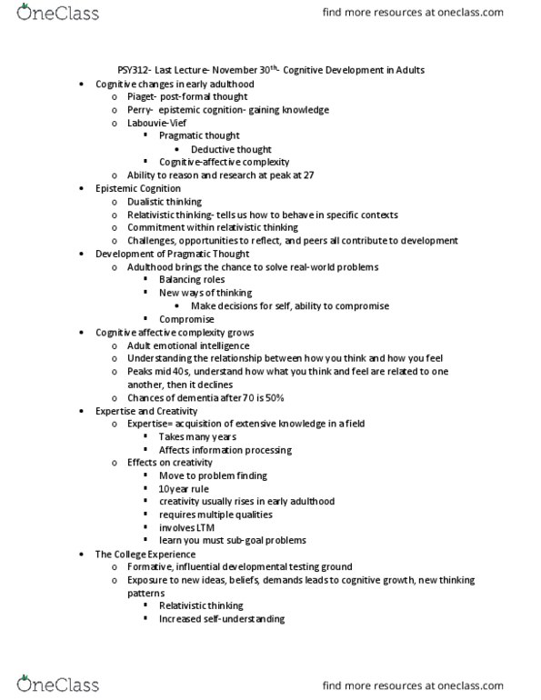 PSY312H5 Lecture Notes - Lecture 13: Mediterranean Diet, Amyloid, Artificial Neural Network thumbnail