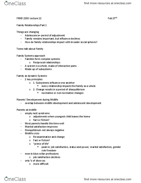 FRHD 2280 Lecture Notes - Lecture 12: Parenting Styles, Job Satisfaction, Blue-Collar Worker thumbnail