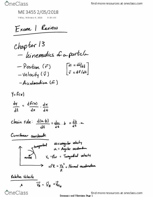 ME 3455 Lecture 11: ME 3455 2/05/2018 thumbnail